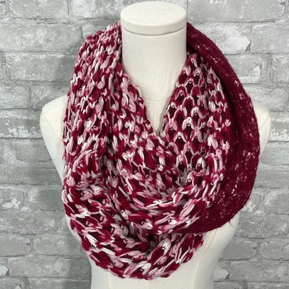 Charming Charlie Pink Knit Infinity Scarf